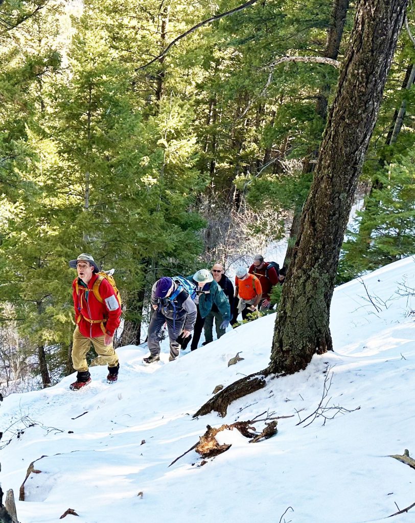 Hiking up Mount Herman on February 29, 2024.