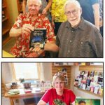 Left: The first Art Hop of the season featured two book signings at Covered Treasures Bookstore in Monument on May 23. Michael Weinfeld and John Howe signed copies of their book Shootouts, Killings, and War Heroes: The History Hidden in Monument’s Cemetery. They were invited back after a very successful signing last November. Also at the store for Art Hop was Karen Koepcke Morgan, who signed two of her children’s books, Can You Hide Like a Chameleon? and Are You Stronger Than an Ant? Photos by Charlie Searle.