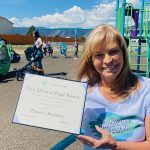 Above: Tamara Schwarz has been honored for all she’s done as executive director of Trinity Community Park in Monument. She’s been named a Daily Point of Light by the Points of Light global non-profit. Daily Point of Light Awards honor individuals and groups who create meaningful change to meet community needs. In Schwarz’s case, she was instrumental in creating the playground that’s described as “the most state-of-the-art inclusive park in the region.” She often volunteers more than 50 hours a week at the park, overseeing other volunteers, and working on expanding the playground. Photo by Kim Marlin.