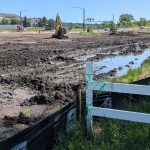 Above: In mid-June, the North Gate Boulevard improvement project continued at the intersection of Struthers Road. According to the EngageCOS, the City Projects website ((https://parks.coloradosprings.gov/projects), the project “will improve the roadway at the Struthers intersection, installing enhanced infrastructure (convey stormwater into the city’s stormwater system, curbs, water quality vaults, pipes, and swales) and providing fewer lane changes for motorists.” It will “increase roadway safety and remove conflict points for motorists and pedestrians.” An August 2023 demolition and utility plan of the project shows a relocation of the Western Museum of Mining & Industry’s (WMMI) entrance to the signal at North Gate and Struthers through a re-route of the museum’s present driveway and a roundabout on the museum property. WMMI Executive Director Grant Dewey said the museum “is so thankful and excited to receive a new entry as part of the City of Colorado Springs upgrading of North Gate Boulevard. This will provide an easier and safer entry to our cultural campus after 55 years of using our authentic ranch dirt driveway.” Dewey extended appreciation to the Colorado Springs Public Works Department and contractors such as Wildcat Construction for their coordination with the museum. The project is estimated to be completed in September. Photo by David Futey